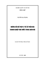 Những vấn đề pháp lý về cổ phần hóa doanh nghiệp nhà nước trong quân đội