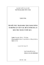 Tìm hiểu thực trạng khai thác mạng thông tin đường sắt việt nam. đề xuất phương án khai thác mạng có hiệu quả