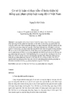 Cơ sở lý luận và thực tiễn về hoàn thiện hệ thống quy phạm pháp luật xung đột ở việt nam