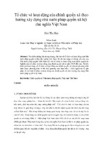 Tổ chức và hoạt động của chính quyền xã theo hướng xây dựng nhà nước pháp quyền xã hội chủ nghĩa việt nam