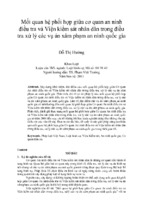 Mối quan hệ phối hợp giữa cơ quan an ninh điều tra và viện kiểm sát nhân dân trong điều tra xử lý các vụ án xâm phạm an ninh quốc gia