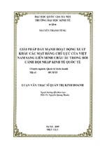 Giải pháp đẩy mạnh hoạt động xuất khẩu các mặt hàng chủ lực của việt nam sang thị trường liên minh châu âu trong bối cảnh hội nhập kinh tế quốc tế