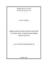 Chính sách nhà ở cho người thu nhập thấp của trung quốc và bài học kinh nghiệm đối với việt nam