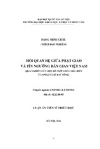 Mối quan hệ giữa phật giáo và tín ngưỡng dân gian việt nam (qua nghiên cứu một số ngôi chùa đồng bằng bắc bộ)