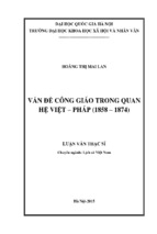 Vấn đề công giáo trong quan hệ việt – pháp 1858 – 1874