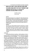 Nâng cao chất lượng đội ngũ nhân viên tại ngân hàng đầu tư và phát triển việt nam, luận văn tốt nghiệp đại học, thạc sĩ, đồ án,tiểu luận tốt nghiệp