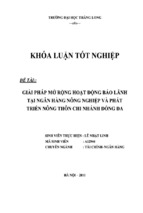 Khóa luận giải pháp mở rộng hoạt động bảo lãnh tại ngân hàng nông nghiệp và phát triển nông thôn chi nhánh đống đa, luận văn tốt nghiệp đại học, thạc sĩ, đồ án,tiểu luận tốt nghiệp