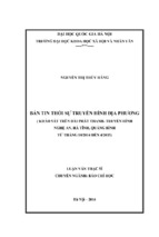 Bản tin thời sự truyền hình địa phương (khảo sát trên đài phát thanh truyền hình