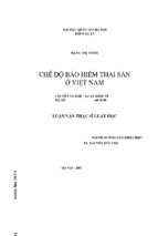 Chế độ bảo hiểm thai sản ở việt nam