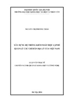 Xây dựng hệ thống kiểm soát độc lập để quản lý các chỉ dẫn địa lý của việt nam