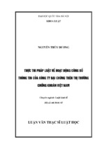 Thực thi pháp luật về hoạt động công bố thông tin của công ty đại chúng trên thị trường chứng khoán việt nam