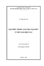 đạo hiếu trong giáo dục đạo đức ở việt nam hiện nay