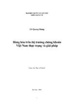 Hàng hóa trên thị trường chứng khoán việt nam thực trạng và giải pháp