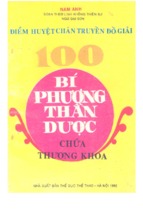 điểm huyệt chân truyền đồ giải 100 bí phương thần dược chữa thương khoa