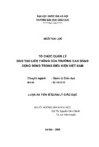 Tổ chức quản lý đào tạo liên thông của trường cao đẳng cộng đồng trong điều kiện việt nam