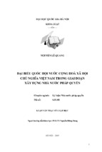 đại biểu quốc hội nước cộng hoà xã hội chủ nghĩa việt nam trong giai đoạn xây dựng nhà nươc pháp quyền