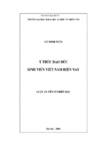 ý thức đạo đức sinh viên việt nam hiện nay