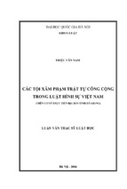 Các tội xâm phạm trật tự công cộng trong luật hình sự việt nam (trên cơ sở thực tiễn địa bàn tỉnh hà giang)