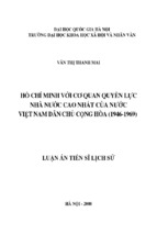 Hồ chí minh với cơ quan quyền lực nhà nước cao nhất của nước việt nam dân chủ cộng hoà (1946 1969)