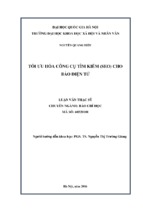 Tối ưu hóa công cụ tìm kiếm (seo) cho báo điện tử