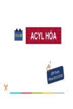 Những vấn đề liên quan đến quá trình acyl hóa & este hóa