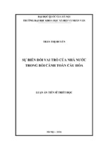 Sự biến đổi vai trò của nhà nước trong bối cảnh toàn cầu hóa