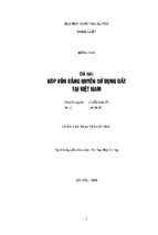 Góp vốn bằng quyền sử dụng đất tại việt nam