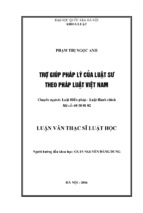 Trợ giúp pháp lý của luật sư theo pháp luật việt nam