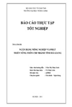 Báo cáo thực tập tại ngân hàng nông nghiệp và phát triển nông thôn chi nhánh tỉnh hà giang, luận văn tốt nghiệp đại học, thạc sĩ, đồ án,tiểu luận tốt nghiệp