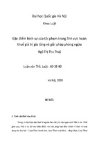 đặc điểm hình sự của tội phạm trong lĩnh vực hoàn thuế giá trị gia tăng và giải pháp phòng ngừa