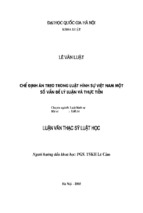 Chế định án treo trong luật hình sự việt nam một số vấn đề lý luận và thực tiễn