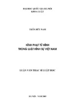 Hình phạt tử hình trong luật hình sự việt nam