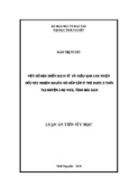 Một số đặc điểm dịch tễ và hiệu quả can thiệp đối với nhiễm khuẩn hô hấp cấp ở trẻ dưới 5 tuổi tại huyện chợ mới, tỉnh bắc kạn