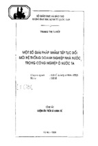 Một số giải pháp nhằm tiếp tục đổi mới hệ thống doanh nghiệp nhà nước trong công nghiệp ở nước ta