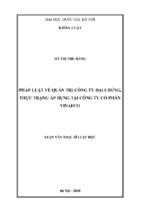 Pháp luật về quản trị công ty đại chúng, thực trạng áp dụng tại công ty cổ phần vinafco