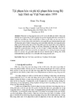 Tội phạm hóa và phi tội phạm hóa trong bộ luật hình sự việt nam năm 1999