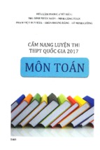 Cẩm nang luyện thi thpt quốc gia 2017 môn toán   hứa lâm phong