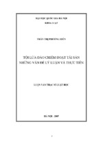 Tội lừa đảo chiếm đoạt tài sản những vấn đề lý luận và thực tiễn