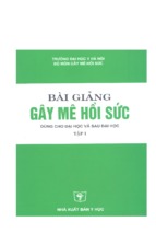 Bài giảng gây mê hồi sức (tập 1) – đh y hà nội