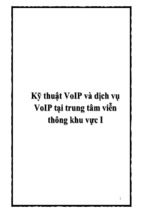 Kỹ thuật voip và dịch vụ voip tại trung tâm viễn thông khu vực i   luận văn, đồ án, đề tài tốt nghiệp