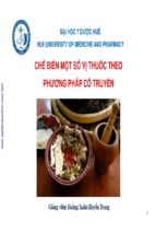 Chế biến một số vị thuốc theo phương pháp cổ truyền hoàng xuân huyền trang