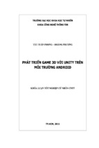 Khóa luận phát triển game 3d với unity trên môi trường android   luận văn, đồ án, đề tài tốt nghiệp