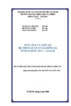 Phân tích và thiết kế hệ thống quản lý giải bóng đá vô địch quốc gia v – league   luận văn, đồ án, đề tài tốt nghiệp