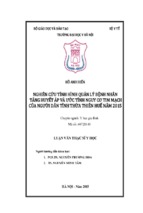 “nghiên cứu tình hình quản lý bệnh nhân tăng huyết áp và ước tính nguy cơ tim mạch của người dân tỉnh thừa thiên huế năm 2015