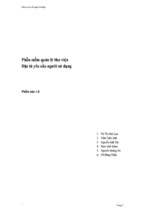 Phần mềm quản lý thư viện đặc tả yêu cầu người sử dụng   luận văn, đồ án, đề tài tốt nghiệp