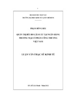Quản trị rủi ro lãi suất tại ngân hàng thương mại cổ phần công thương việt na