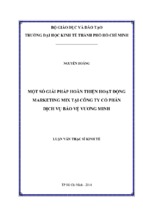 Một số giải pháp hoàn thiện hoạt động marketing mix tại công ty cổ phần dịch vụ bảo vệ vương minh