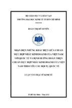 Nhận diện những khác biệt giữa chuẩn mực hợp nhất kinh doanh của việt nam với quốc tế và định hướng hoàn thiện chuẩn mực hợp nhất kinh doanh của việt nam theo yêu cầu hội tụ quốc tế 