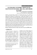 High frequency of epidermal growth factor receptor mutations in non   small cell lung cancers in vietnam