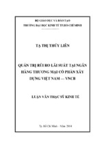 Quản trị rủi ro lãi suất tại ngân hàng thương mại cổ phần xây dựng việt nam   vncb